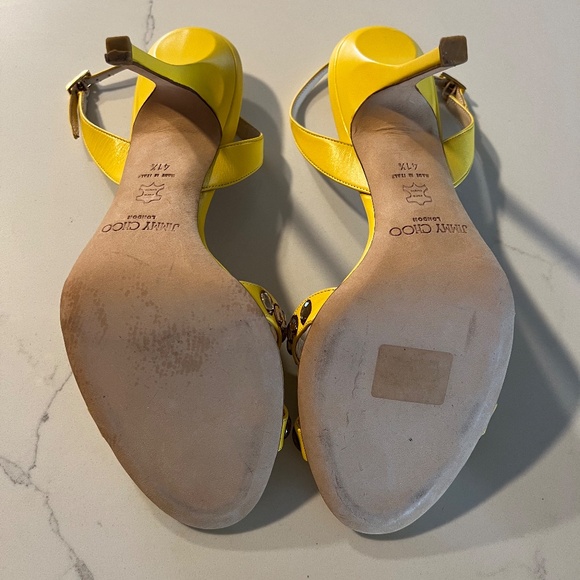 Jimmy Choo yellow heel sandals size 41 1/2 - Picture 5 of 5